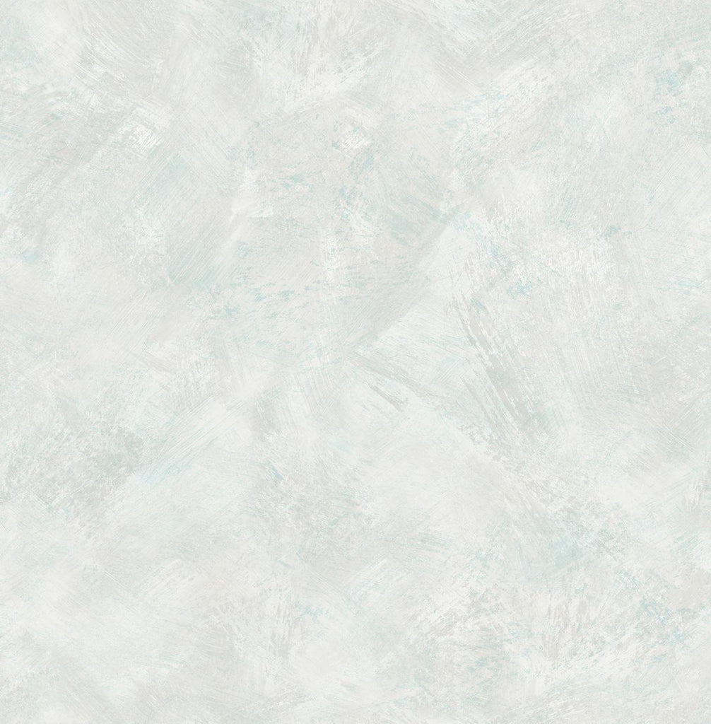 Seabrook Faux Metallic Ivory, Powder Blue, and White Wallpaper