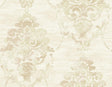 Seabrook Damask Metallic, Tan, and Soft Peach Wallpaper