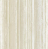 Seabrook Stripe Metallic Ivory and Sand Wallpaper