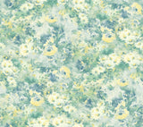 Seabrook Daisy Green Wallpaper