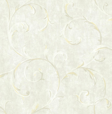 Seabrook Scroll Gold Wallpaper