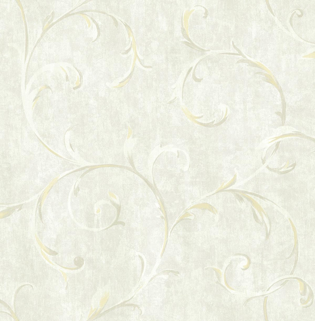 Seabrook Scroll Gold Wallpaper