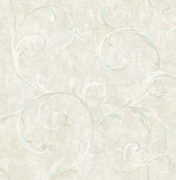 Seabrook Scroll Grey Wallpaper
