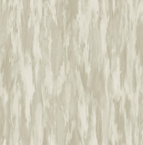 Seabrook Stria Metallic Champagne and Greige Wallpaper