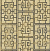 Seabrook Dynasty Lattice Metallic Gold And Ebony Wallpaper