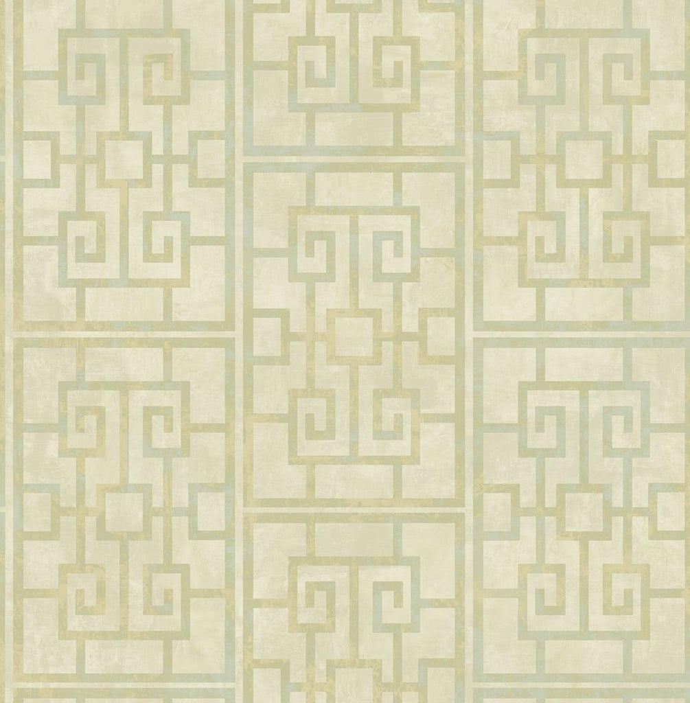 Seabrook Dynasty Lattice Green Wallpaper
