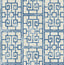 Seabrook Dynasty Lattice Metallic Pearl and Azure Blue Wallpaper