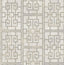 Seabrook Dynasty Lattice Metallic Pearl and Gray Wallpaper
