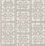 Seabrook Dynasty Lattice Metallic Pearl and Gray Wallpaper