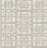 Seabrook Dynasty Lattice Grey Wallpaper