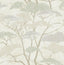 Seabrook Confucius Tree Silver and Pearl Wallpaper