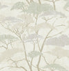Seabrook Confucius Tree Silver And Pearl Wallpaper