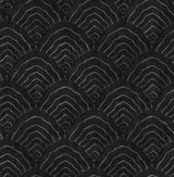 Seabrook Confucius Scallop Black Wallpaper