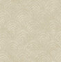 Seabrook Confucius Scallop Tan and Metallic Pearl Wallpaper