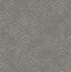 Seabrook Confucius Scallop Charcoal and Metallic Silver Wallpaper