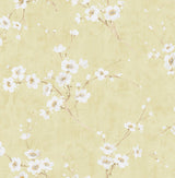 Seabrook Silk Road Dogwood Metallic Pearl and Gold Wallpaper