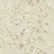 Seabrook Great Wall Floral Metallic Gold and Greige Wallpaper