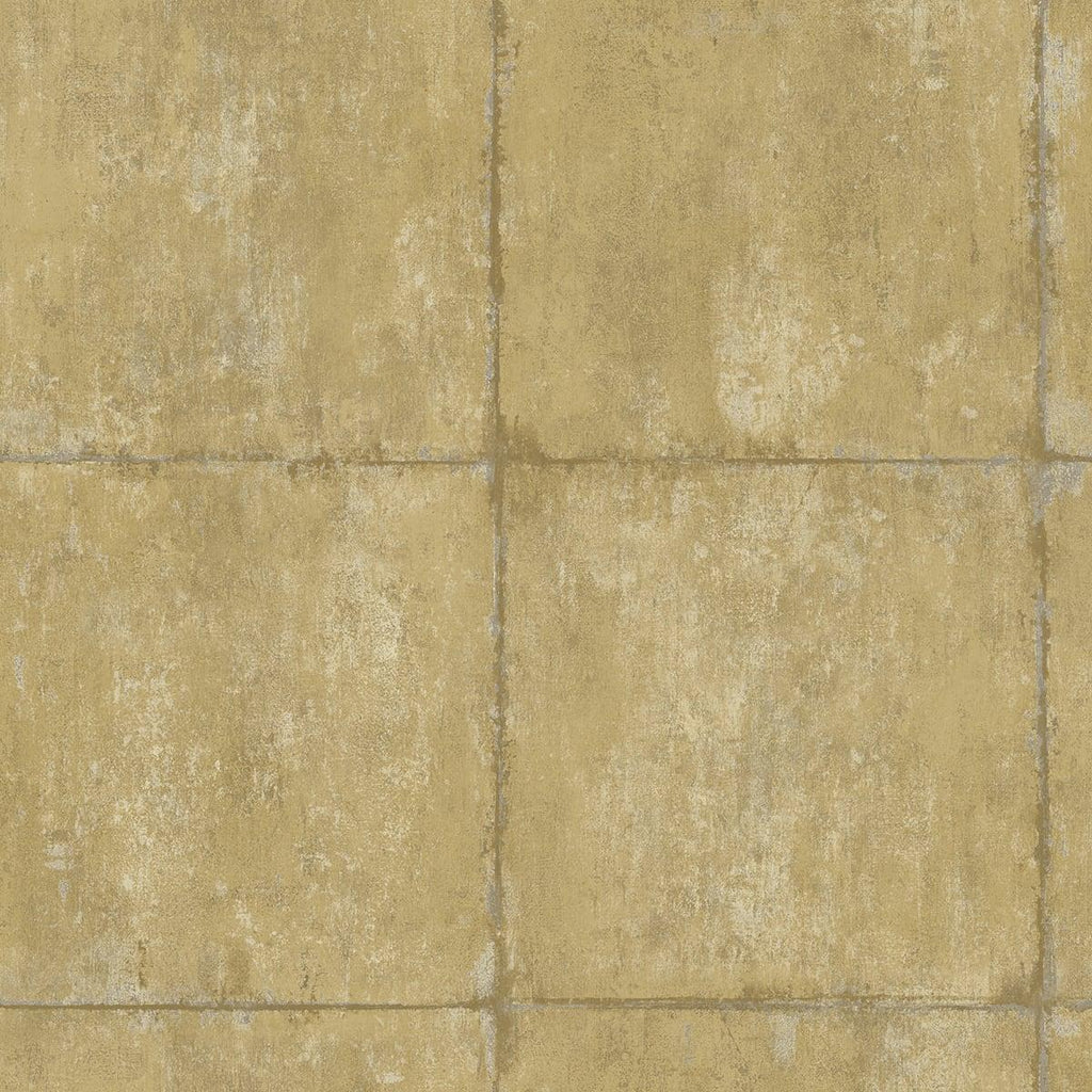 Seabrook Great Wall Blocks Gold Wallpaper