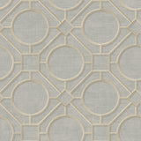 Seabrook Silk Road Trellis Metallic Gold and Gray Wallpaper
