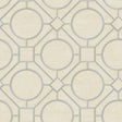 Seabrook Silk Road Trellis Metallic Silver and Linen Wallpaper