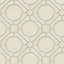 Seabrook Silk Road Trellis Metallic Silver and Linen Wallpaper