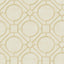 Seabrook Silk Road Trellis Metallic Gold and Linen Wallpaper