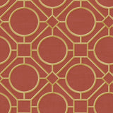 Seabrook Silk Road Trellis Metallic Gold and Crimson Wallpaper