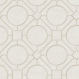 Seabrook Silk Road Trellis Metallic Pearl and Off-White Wallpaper