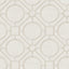 Seabrook Silk Road Trellis Metallic Pearl and Off-White Wallpaper