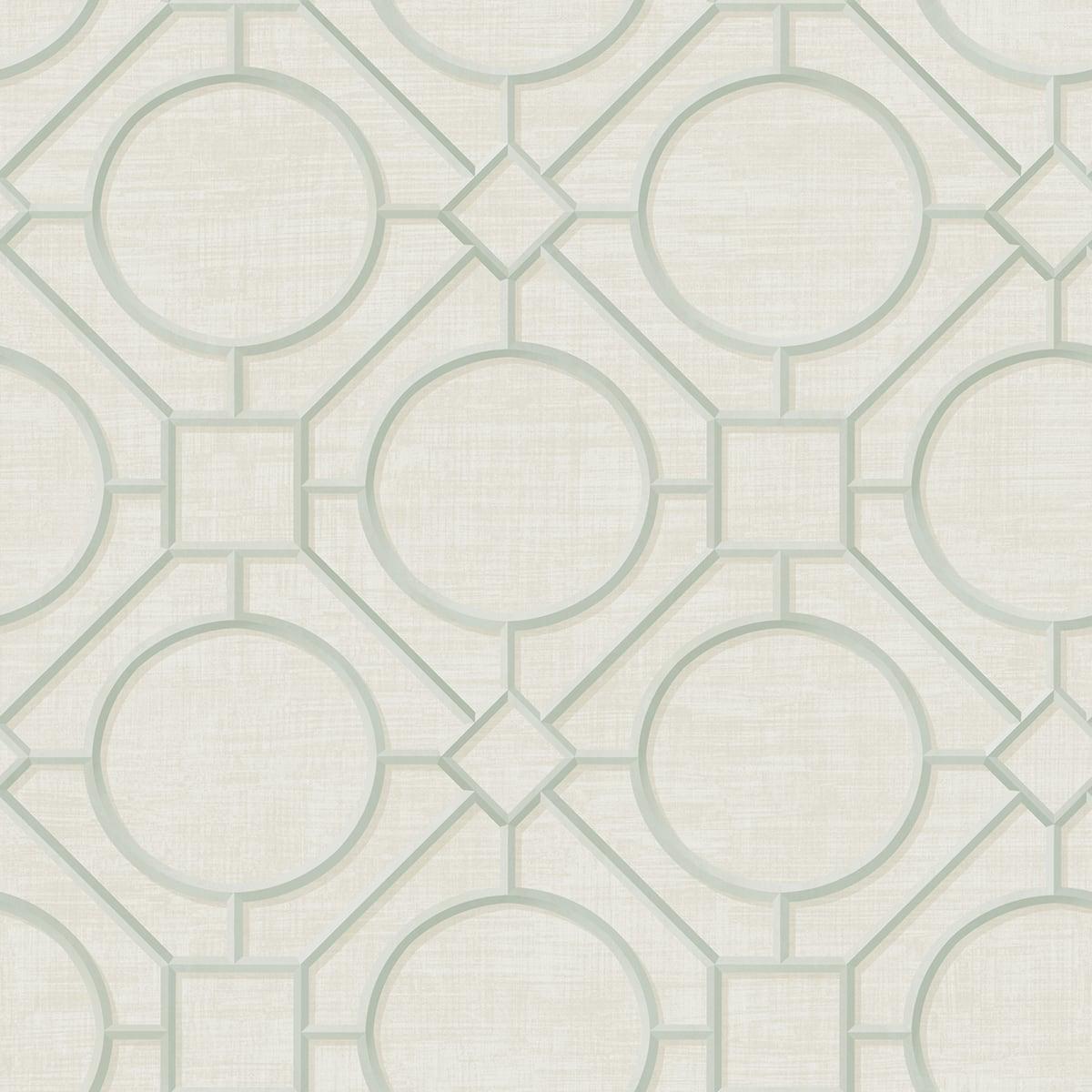Seabrook Silk Road Trellis Beige Wallpaper