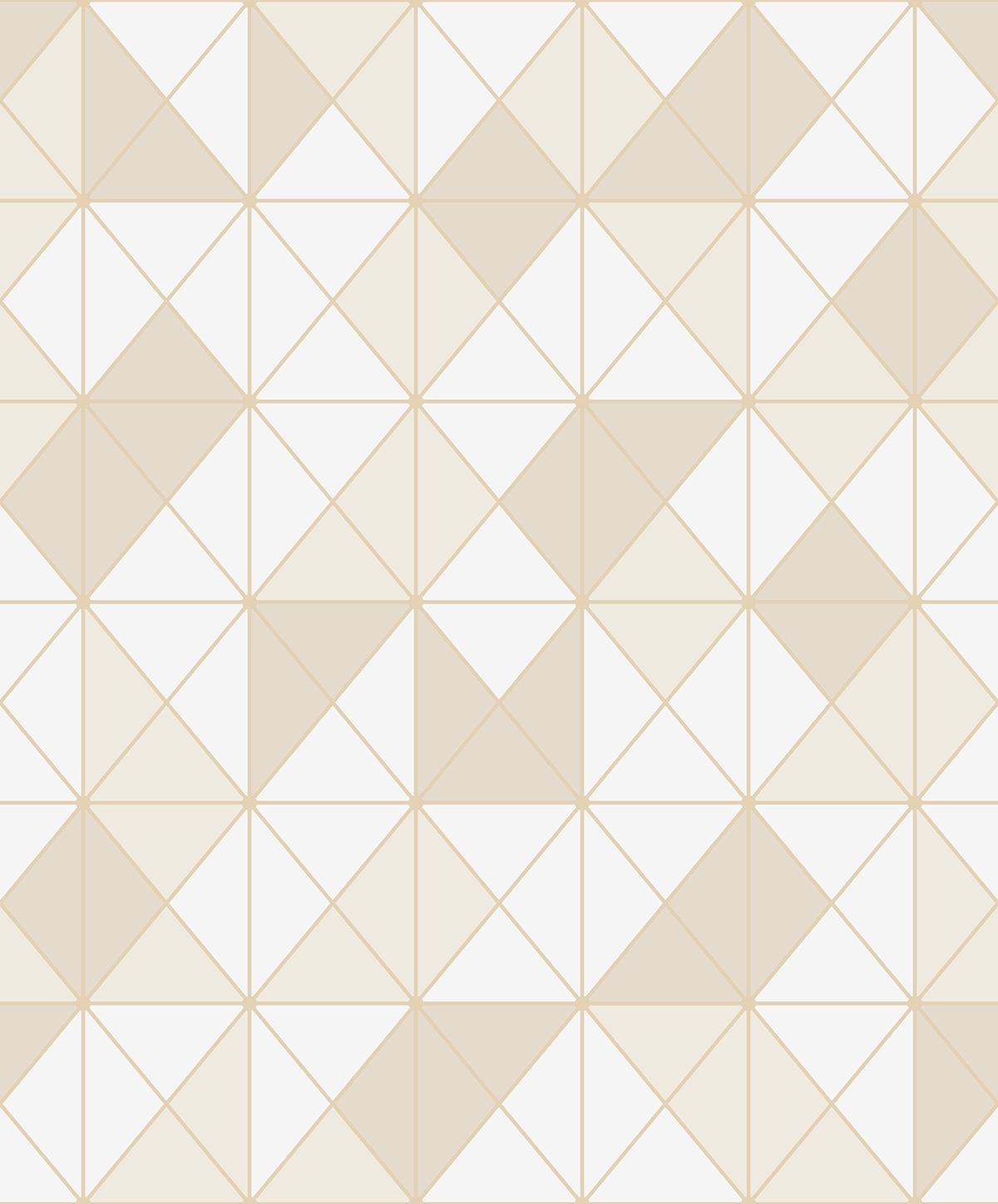 Seabrook Metallic Geo Metallic Gold and Ivory Wallpaper