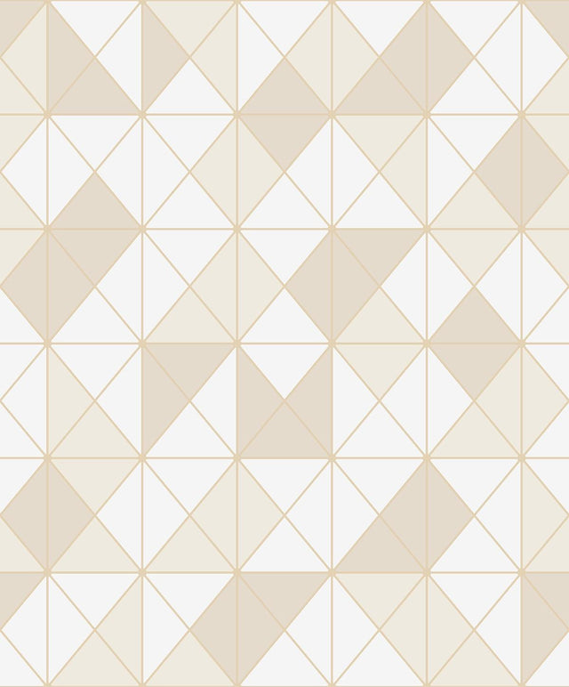 Seabrook Metallic Geo Metallic Gold and Ivory Wallpaper