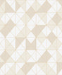 Seabrook Metallic Geo Metallic Gold and Ivory Wallpaper