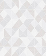 Seabrook Metallic Geo Pearl Glitter and Cream Wallpaper