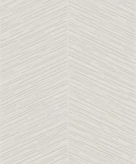 Seabrook Herringbone Stripe Metallic Champagne and Beige Wallpaper