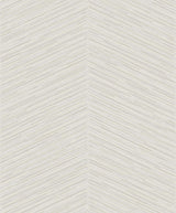 Seabrook Herringbone Stripe Beige Wallpaper