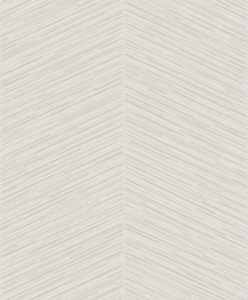 Seabrook Herringbone Stripe Beige Wallpaper