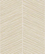 Seabrook Herringbone Stripe Metallic Gold and Off-White Wallpaper