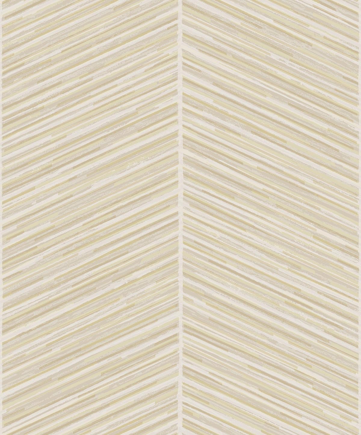 Seabrook Herringbone Stripe Gold Wallpaper