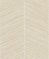 Seabrook Herringbone Stripe Gold Wallpaper