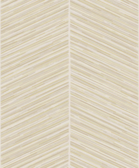 Seabrook Herringbone Stripe Gold Wallpaper