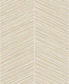 Seabrook Herringbone Stripe Metallic Gold And Off-White Wallpaper