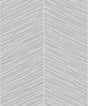 Seabrook Herringbone Stripe Metallic Silver and Gray Wallpaper