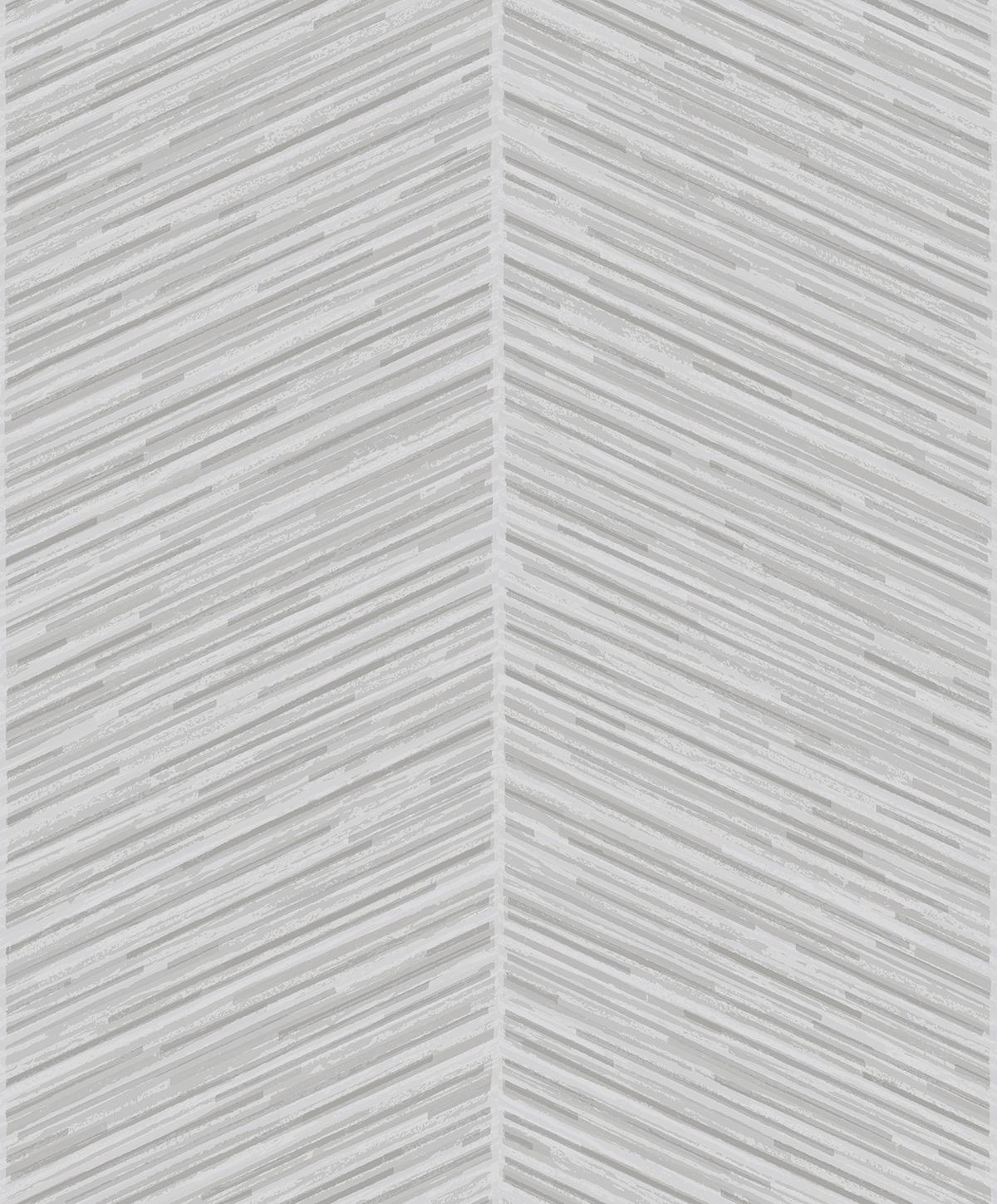 Seabrook Herringbone Stripe Grey Wallpaper