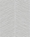 Seabrook Herringbone Stripe Metallic Silver And Gray Wallpaper