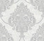 Seabrook Puff Damask Silver Glitter and Pearl Wallpaper