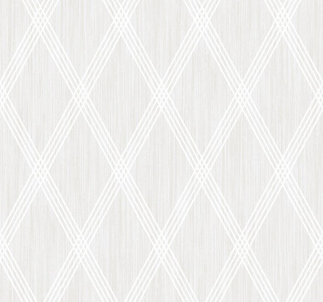 Seabrook Marble Diamond Geometric Metallic Pearl and Silver Glitter Wallpaper
