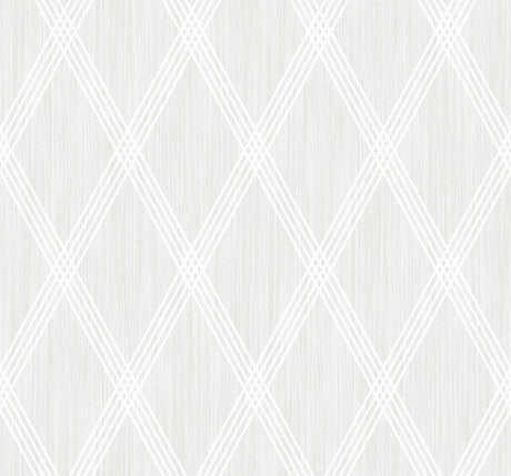 Seabrook Marble Diamond Geometric Off-White Wallpaper
