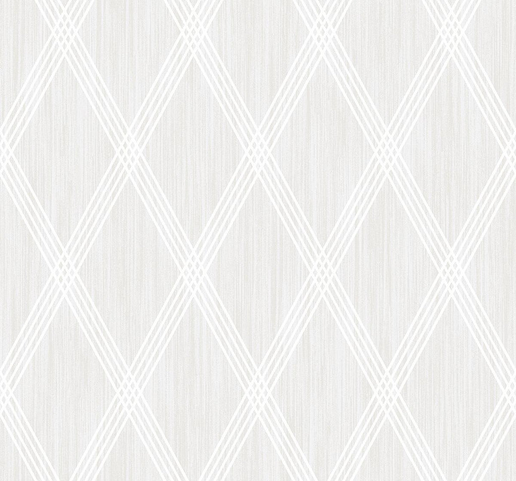 Seabrook Marble Diamond Geometric Off-White Wallpaper