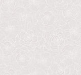 Seabrook Graphic Floral Off-White Wallpaper